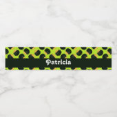 黒いポットと金ゴールドコインの緑 ペットボトルラベル (シングルラベル)