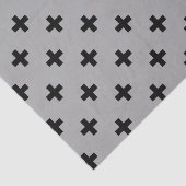 黒いポルカが灰色に交差 薄葉紙 (詳細)