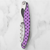 黒いポルカが薄紫に交差 ソムリエナイフ (正面)