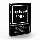 黒いポートレート四角形のビジネスブランド フォトブロック (左)