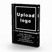 黒いポートレート四角形のビジネスブランド フォトブロック (右)