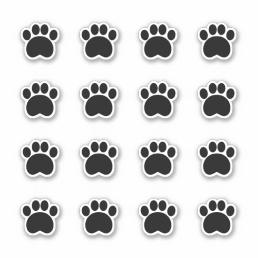 黒いポープリント シール (正面)