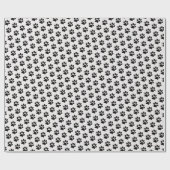 黒いポープリント ラッピングペーパー (フラット)