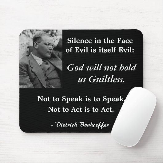 黒いマウスのパッドBonhoeffer SilenceintheFaceofEvil マウスパッド (マウス)