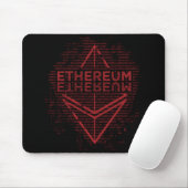 黒いマウスパッドのEthereumの二進赤 マウスパッド (マウス)