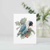 黒いマスクされたラバーバードのスケッチ ポストカード (スタンド正面)