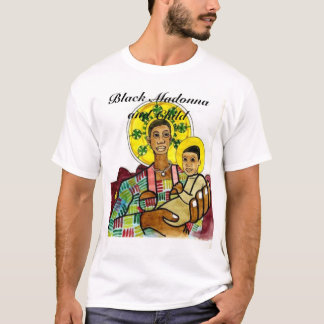 黒いマドンナ及び子供 Tシャツ