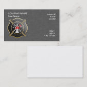 黒いマルタの消火の十字 名刺 (正面/裏面)