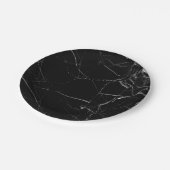 黒いマーブル紙のプレート ペーパープレート (アングル)