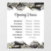 黒いマーリングデザインの開店時間ウィンドウの固定 ウィンドウサイン (シート)