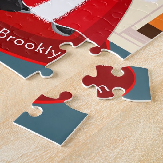 黒いミスターミセス·クロース ジグソーパズル (側面)