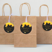 黒いミツバチの甘い蜂蜜の結婚前お茶会 ラウンドシール