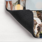 黒いミニマルロゴ写真コラージュ写真家 マウスパッド (コーナー)