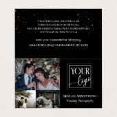 黒いミニマルロゴ写真コラージュ写真家 名刺 (外部フラット)