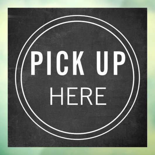 黒いミニマル黒板ここでフードトラックを拾う ウィンドウサイン (シート3)