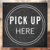 黒いミニマル黒板ここでフードトラックを拾う ウィンドウサイン (シート2)