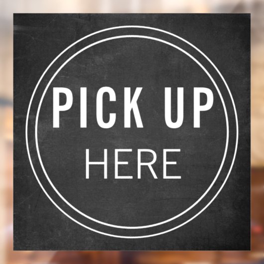 黒いミニマル黒板ここでフードトラックを拾う ウィンドウサイン (シート2)