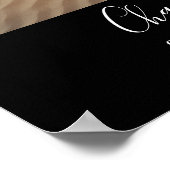 黒いミニマルBoho卒業式ウェルカムフォトサイン ポスター (角)