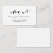黒いミニモダンマリズムフォント,結婚ウィッシングウェル エンクロージャーカード (正面/裏面)