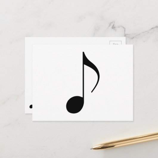黒いミュージカル音 ポストカード (正面/裏面インサイチュ)