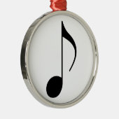 黒いミュージカル音 メタルオーナメント (右)