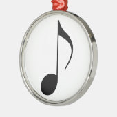 黒いミュージカル音 メタルオーナメント (左)