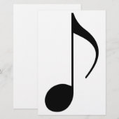 黒いミュージカル音 便箋 (正面/裏面)