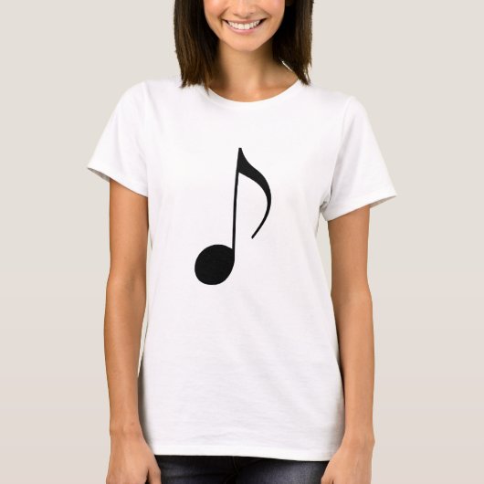 黒いミュージカル音 Tシャツ (正面)