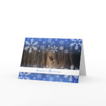 黒いムスタング- 5x7休日カード