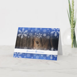 黒いムスタング- 5x7休日カード シーズンカード