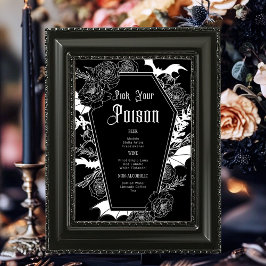 黒いムーディダークゴシック結婚のバーテーブル記号