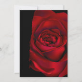 黒いムーディーなゴシックロマンティックな赤いバラのウェディング 招待状 (裏面)
