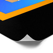 黒いメガネに皮肉屋の表情　黒い枠線 ポスター (角)