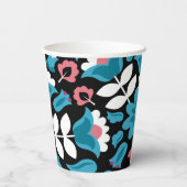 黒いメキシコの刺繍花 紙コップ (裏面)