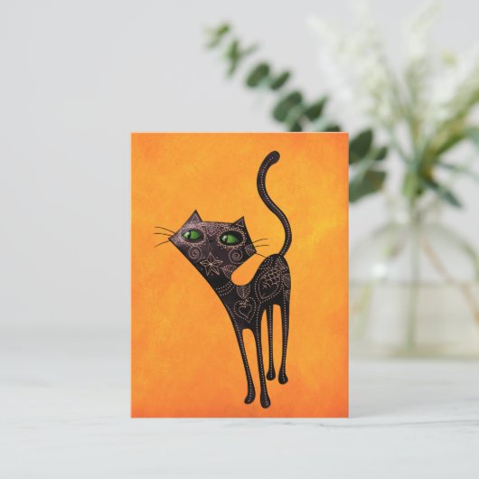 黒いメキシコの死んだ猫の日 ポストカード (スタンド正面)