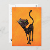 黒いメキシコの死んだ猫の日 ポストカード (正面/裏面)