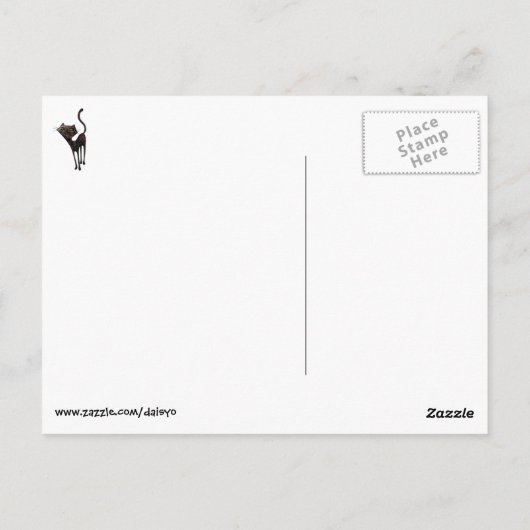 黒いメキシコの死んだ猫の日 ポストカード (裏面)