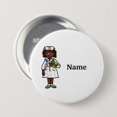 黒いメスナースボタン名の追加 缶バッジ (正面&裏面)