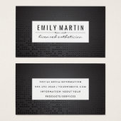 黒いメタリック背景 |白い枠 (正面&裏面)