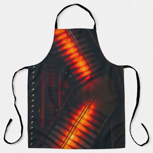 黒いメタル階段 エプロン (正面)