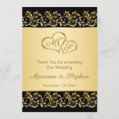 黒いメニューカードに黄金色の葉が渦巻く メニュー (裏面)