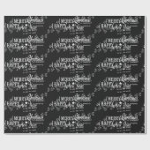 黒いメリークリスマスの明けましておめでとう ラッピングペーパー (フラット)