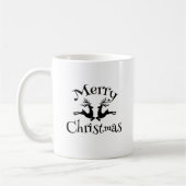 黒いメリークリスマストリトウ コーヒーマグカップ (左)
