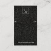 黒いモジックテクスチャーのネックレスブレスレットディスプレイ 名刺 (正面)