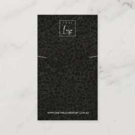 黒いモジックテクスチャーのネックレスブレスレットディスプレイ 名刺