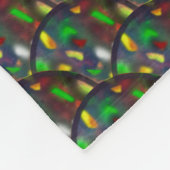 黒いモダンオパール宝石パターン フリースブランケット (角)