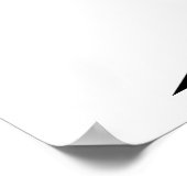 黒いモダンカンガルー記号 ポスター (角)