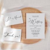 黒いモダンシンプルの台本が一つ結婚に 招待状