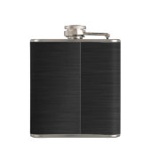 黒いモダンシンプル名パーソナライズされたGroomsmen フラスク (裏面)