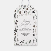 黒いモダンスエレガントカンジデスクリプトChristmas Holid ギフトタグ (裏面)